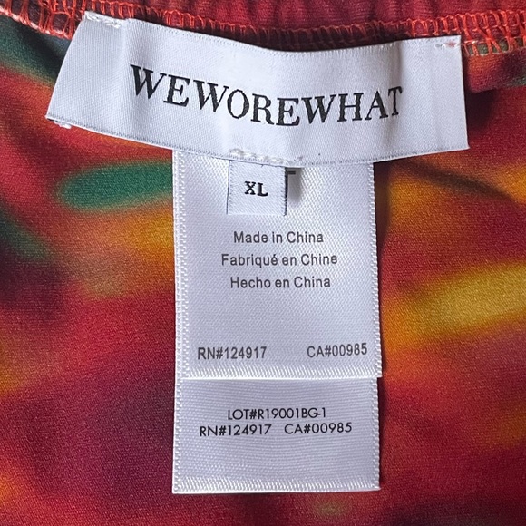 NWOT: We Wore What Ruched Bandeau Fire Tye Die Top - Picture 3 of 3